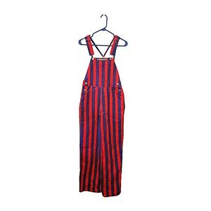 Game Bibs Overalls - Red and Royal Blue - Size XS